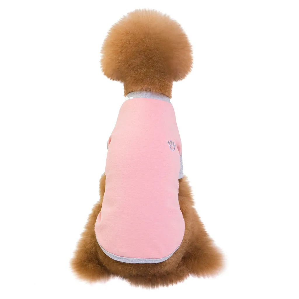 Pet Winter Splice Color Dog Costumes Pet Dog Cat Bottoming Clothes Vest Shirt product for pets dog clothes Puppy Cat Costumes
