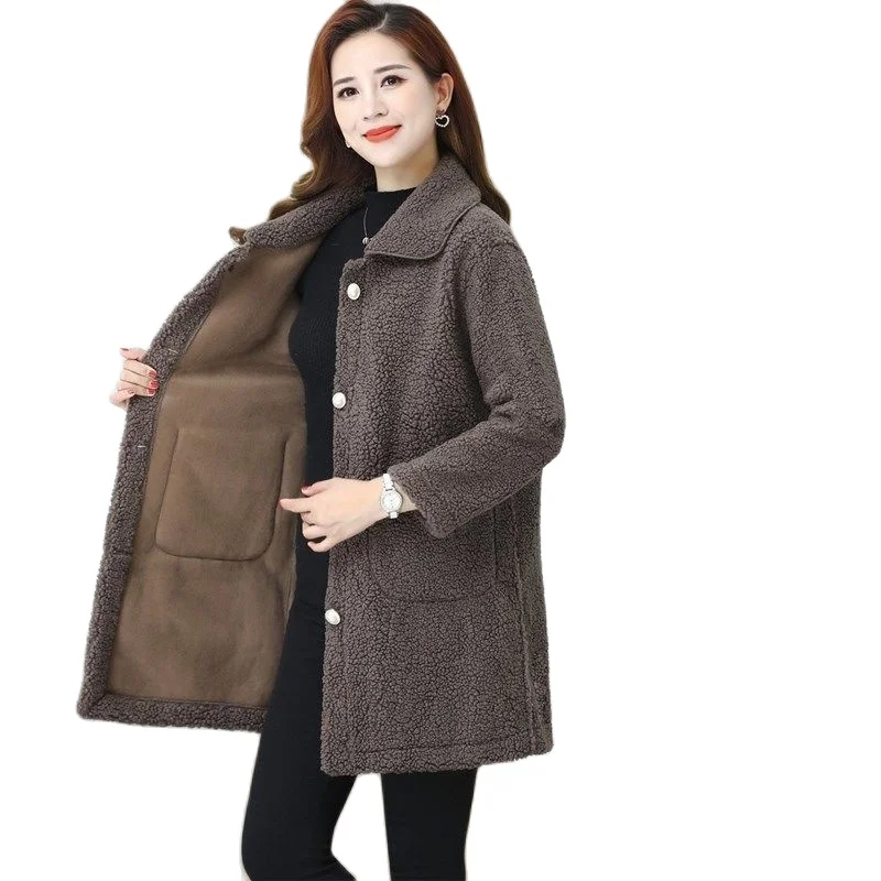 

Plus Size 5XL Spring Woolen Outwear Women Wool Coats Breasted Wool Coat Overcoat Autumn Plus Size Womens Clothing