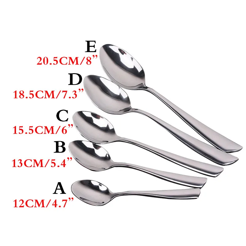 Metal Spoon Dessert Polished Spoon Coffee Tablespoon Coffee Teaspoon  Appertizer Spoon Stainless Steel Teaspoons Metal Serving Spoon Miso Soup  Spoons