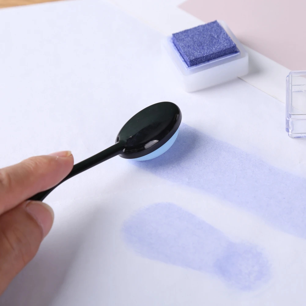 Description Picture 6 of item5pcs/pack Blending Sponge Brushes with Caps Kit Strong Handles DIY Ink Stamp Water-based Card Plastics Stencil Blending Craft