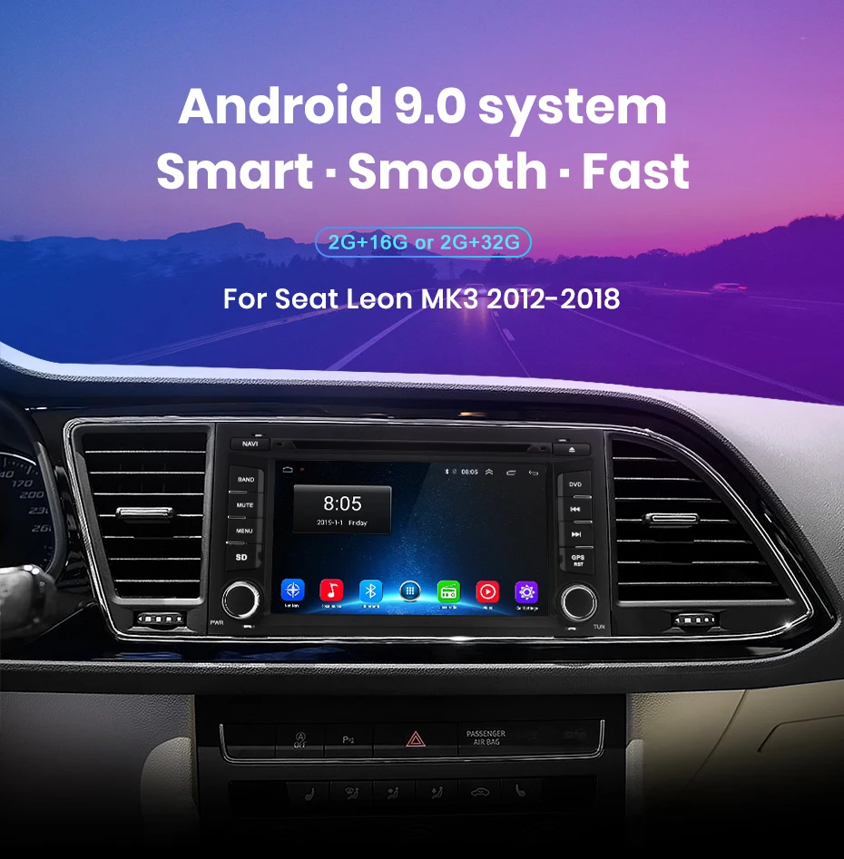 Junsun V1 AI Voice Wireless CarPlay Android Auto Radio For Seat Leon 3 2012  - 2020 4G Car Multimedia GPS 2din autoradio