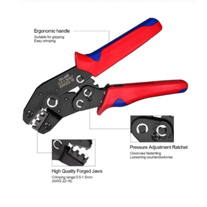 sn-48b crimping tool 600 pcs 4.8/6.3 plug terminal crimper crimping pliers wire 0.5-1.5mm2 alicate AWG 20-15 hand tool krimptang sn-48b crimping tool 600 pcs 4.8/6.3 plug terminal crimper crimping pliers wire 0.5-1.5mm2 alicate AWG 20-15 hand tool krimptang