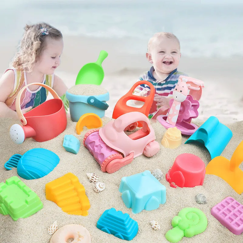Children's Beach Toys 7-20pcs Game Sandbox Set Tools Snow Digging Sand Playing Toy Car | Игрушки и хобби