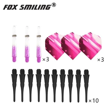 

Fox Smiling 2BA 35mm Nylon Dart Shafts With Flights Feather, Soft Tips, Stone Sharpener Dart Accessories Set