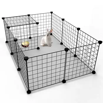 

Pet protection Small Pet Playpen Bunny Cage Adjustable Splicing Pet Fence Pet Supplies for Rabbit Kitty Puppy Small Pet