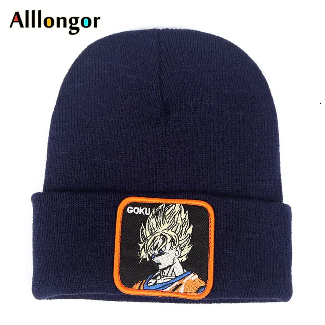 Dragon Ball Z MAJIN BUU Beanie, высококачественные хлопковые повседневные шапочки для мужчин и женщин, теплая вязаная зимняя шапка, модная однотонная шапка унисекс - Цвет: color22