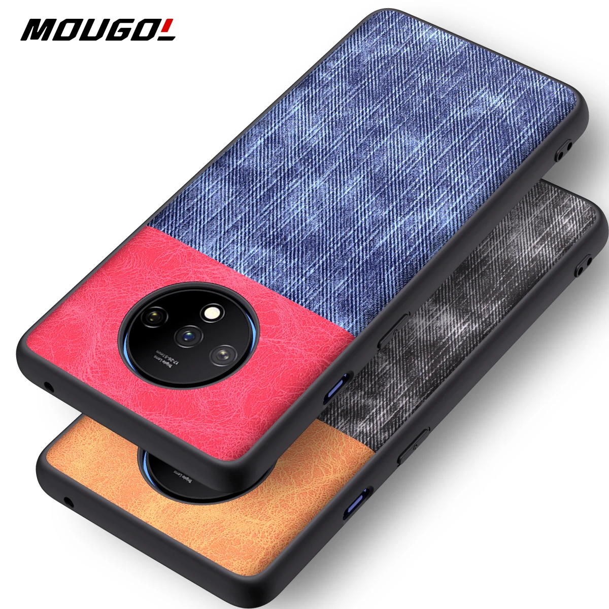 Чехол OnePlus 7 T Pro противоударный чехол накладка из джинсовой ткани мягкий