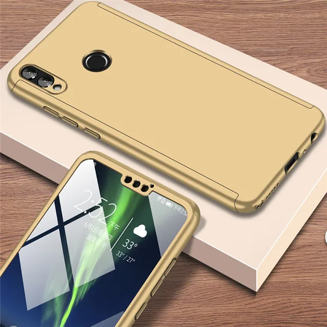 Gold 360 полный защитный чехол для huawei Honor 20i 20 Pro 10i 10 Lite 9i 9X9 8A 8S 8 8X Max 7X 7A 7C 6X V20 V10 V9 играть с Стекло - Цвет: Gold