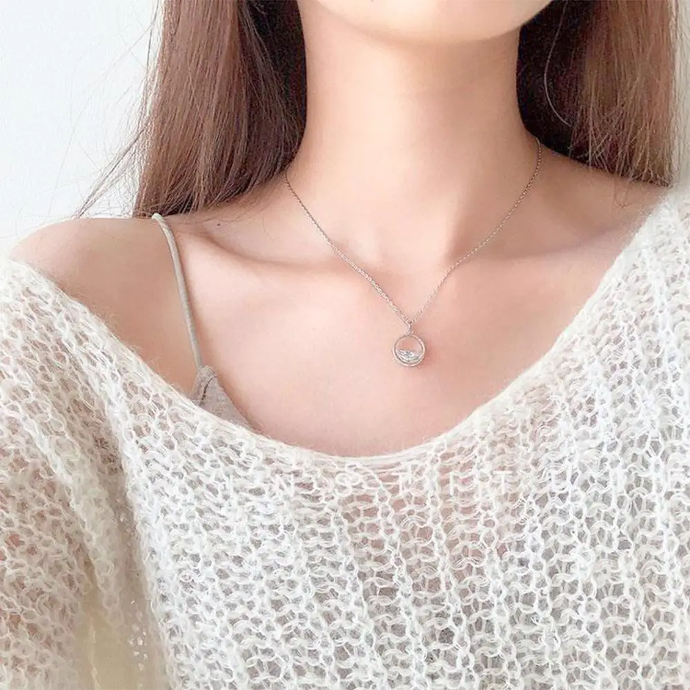 

Qingquan water Necklace Girl Korean version simple and lovely personality new ins girl heart jewelry