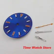 29 мм циферблат с рукой без логотипа супер светящаяся Дата Окно подходит MIYOTA MINGZHU автоматический механизм D160