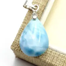 Высокое качество натуральный синий камень Ларимар для женщин и мужчин прямоугольник кулон 18x13x8 мм от домики счастливый подарок цепочки и ожерелья AAAAA