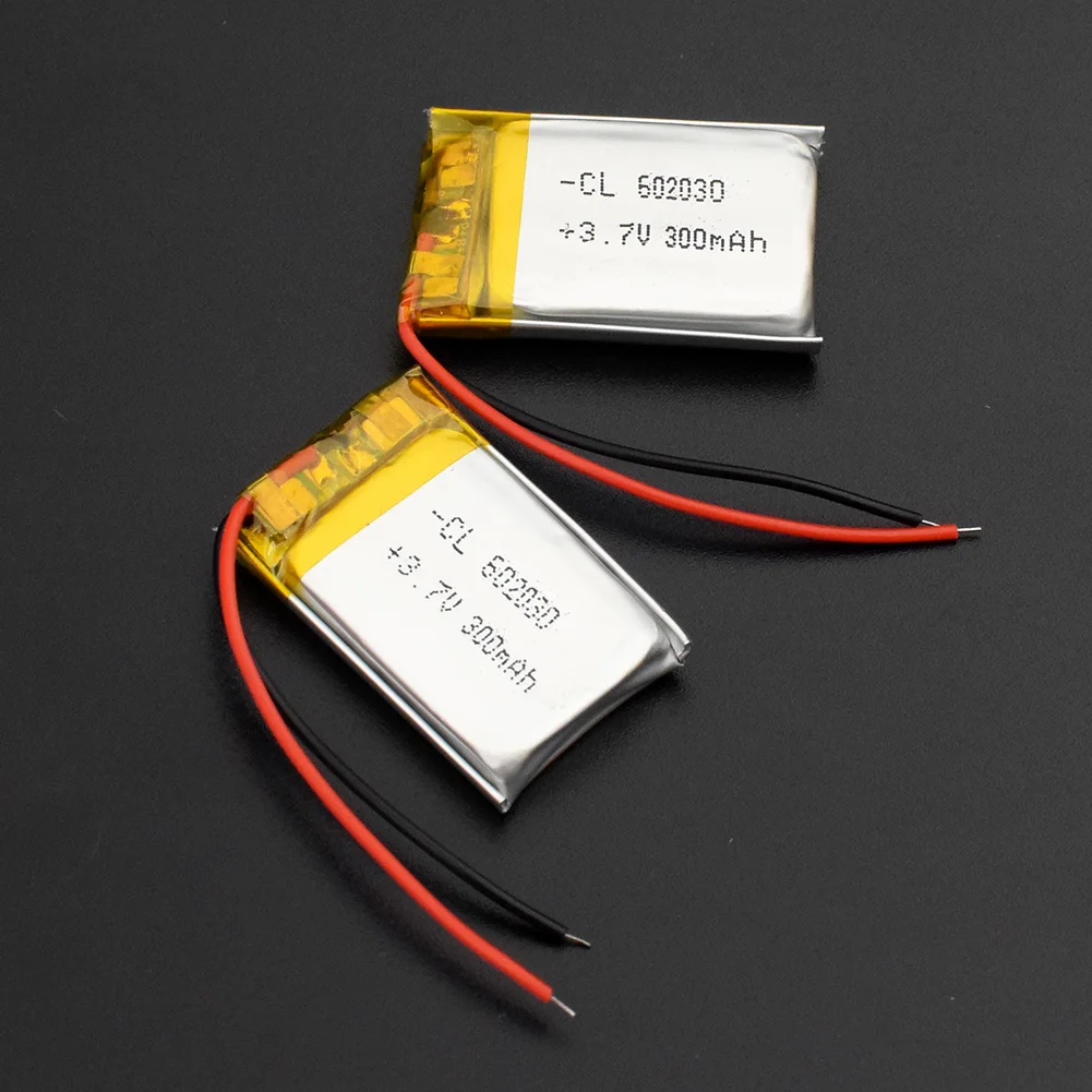Литий-полимерный аккумулятор 602030 300 мАч 3,7 V Li-po Перезаряжаемые литий ионный Батарея для ручка Bluetooth Камера gps MP5 MP3 MP4 1/2/4 штуки в комплекте