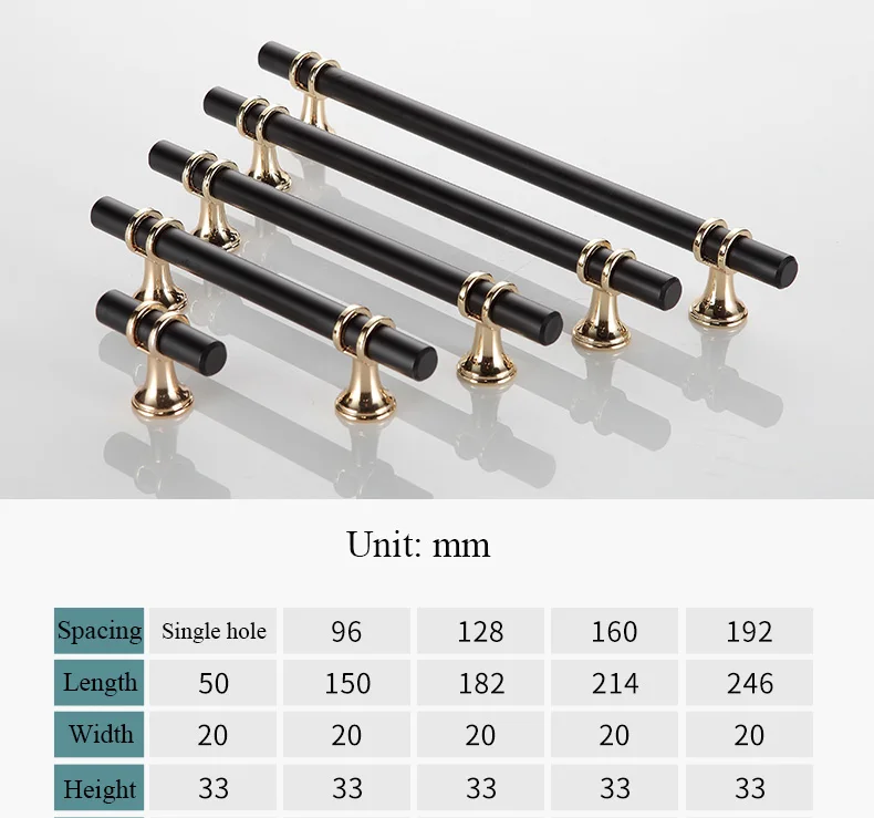 Простота современный черный золотой мебельный шкаф ручка светильник роскошный шкаф ручка на дверь шкафа ванная комната шкаф выдвижной ящик ручка