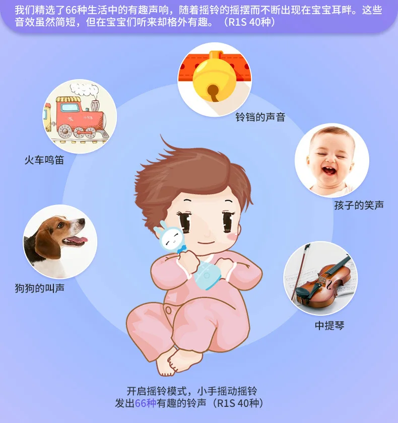 Ali Luo Fire Rabbit Rattle R1s Newborn Infant Pacify ban mian Music Story Machine CHILDREN'S Toy 0-3-Year-Old