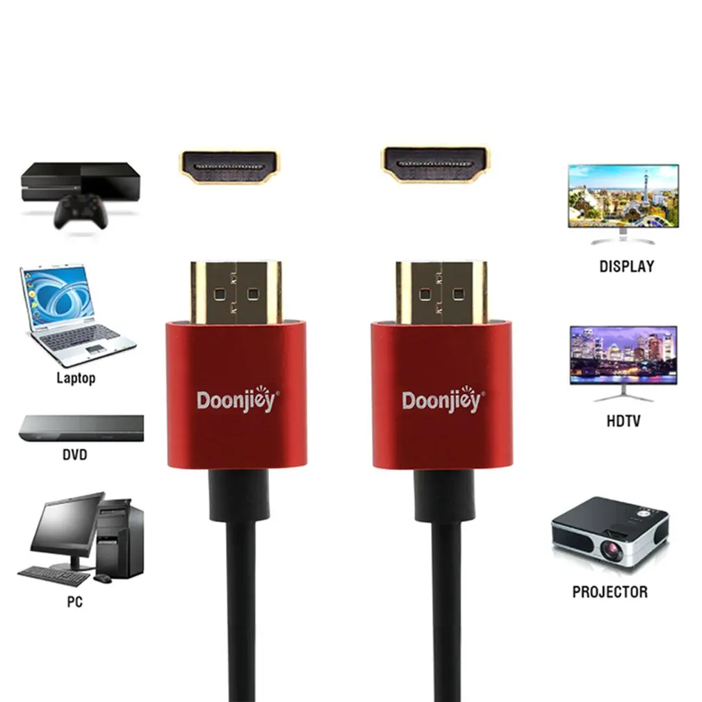 Ультра тонкий кабель HDMI 1,4 для XBox для PS4 для SKY HD Smart tv DVD высокой четкости высокоскоростной линии