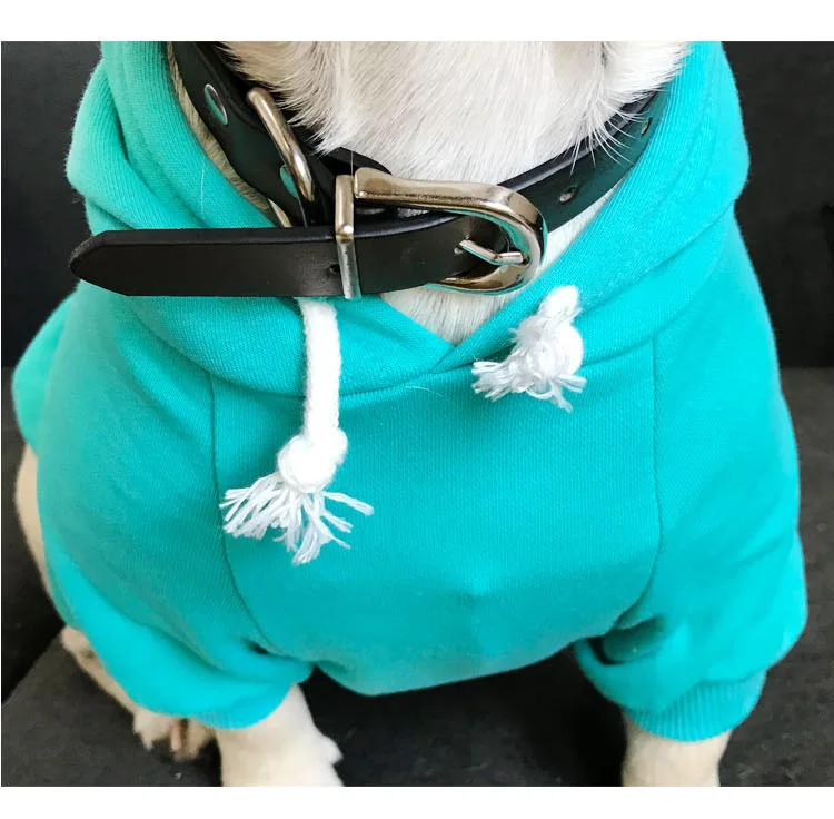 Вышивка любовь карманный дизайн для собак Толстовка с капюшоном Домашние животные одежда Маленькие большие собаки пальто куртки Хлопок Одежда для собак Французский бульдог XQ79
