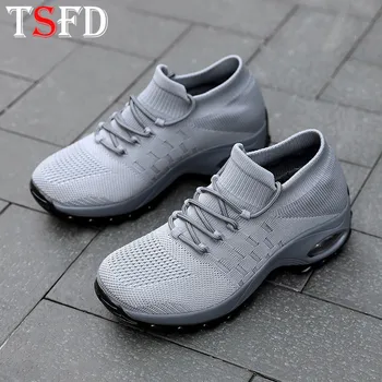 

Slip-on Sneakers Man Sneakers Air Cushion Sport Shoes Male Mesh Breathable Running Shoes Men's Sports Low Top Shoes Big Size V2