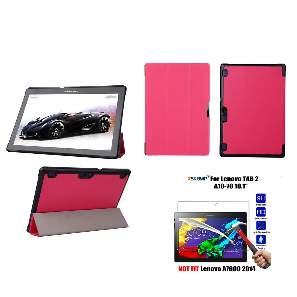 Чехол для планшета lenovo Tab 2 10 1 (A10-70F A10-70LC 2016) не подходит A10-70 A7600 2014 PU кожаный