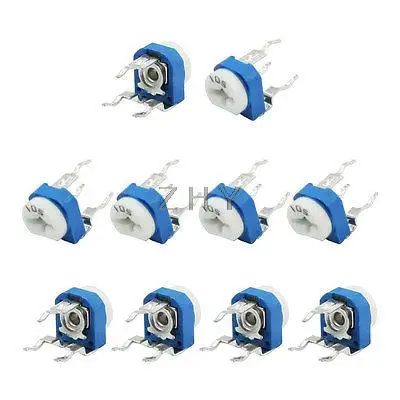 

10Pcs 1M Ohm Single Turn Potentiometer Pot Variable Resistor WH06-2