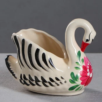 

Candy bowl "White Swan", painting