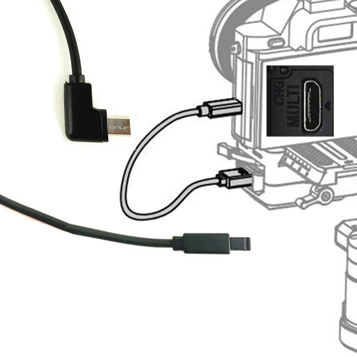 Mcc-multi Cabo de Controle da Multi-câmera de Ronin-s para Estabilizador de Dji Ronin s & Sony a9 a7 A7r A7s ii Iii iv A6600 A6500 A6300 - Image 2