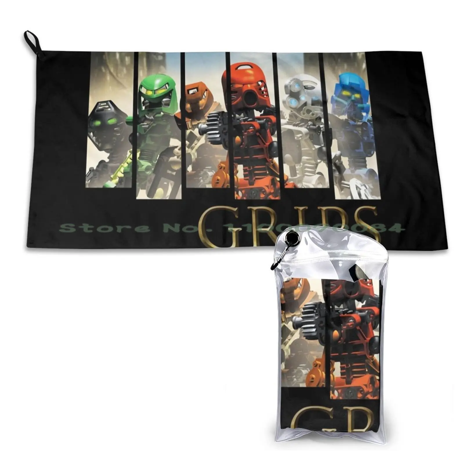 -Bionicle Toa Mata Classic Quick Dry Asciugamano Palestra Sport Bagno Portatile Black Diamond Outdoor Research Adventure Houdini Lowe