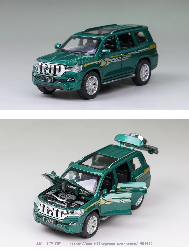 1:32 PRADO SUV Игрушечная машина металлическая игрушка Diecasts& игрушечный Транспорт модель автомобиля высокая имитация автомобиля игрушки для детей Рождественский подарок