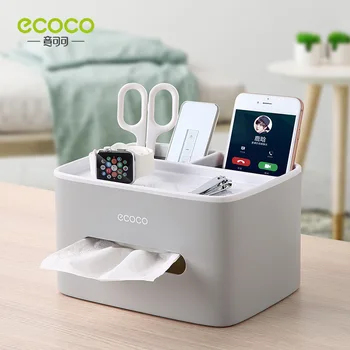 

Multifunction Organizer for Home Table Remote Control Phone Tissue Paper Storage Box Partitioned Sort Storer Napkin Dispenser