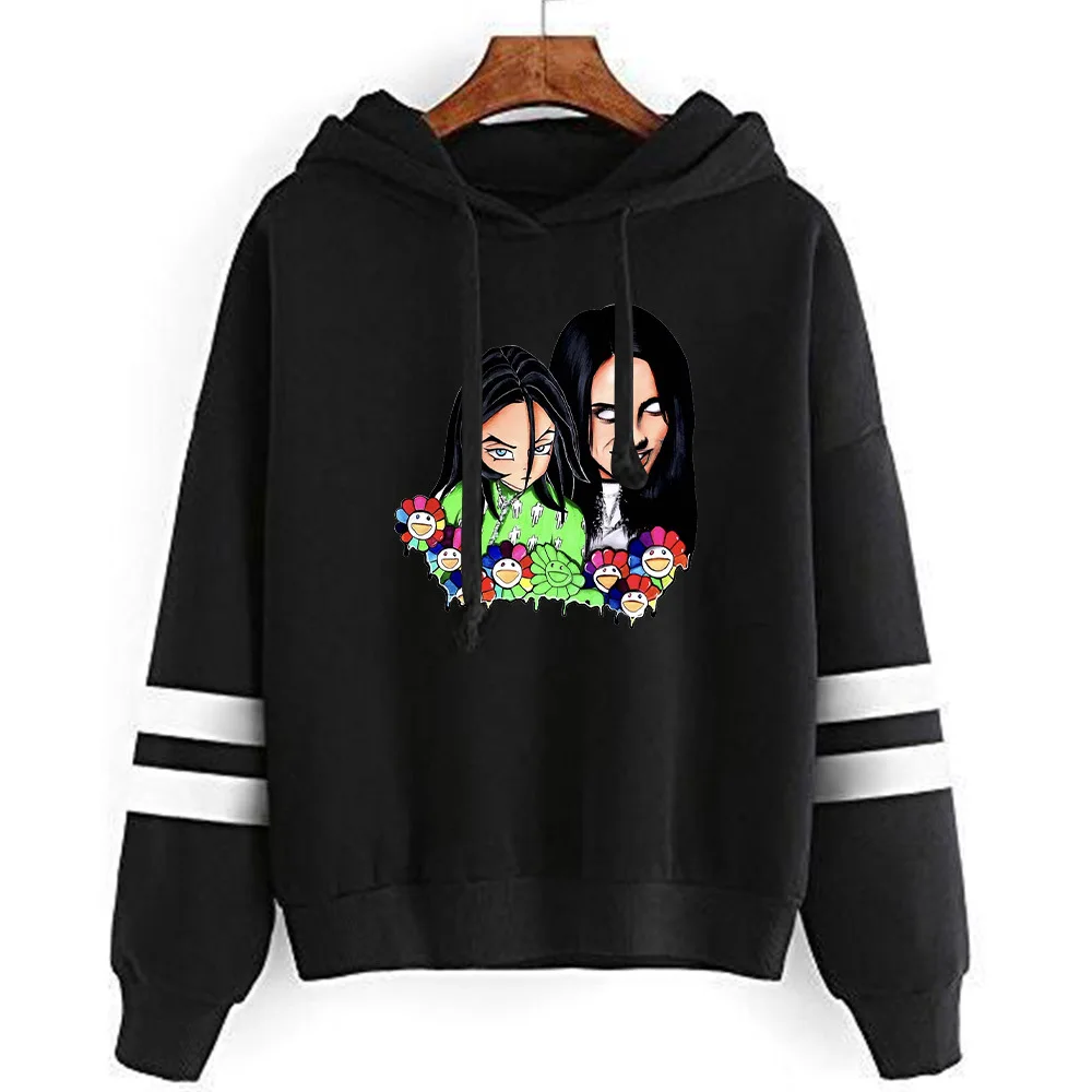 Billie Eilish толстовки женские/мужские Harajuku толстовки с капюшоном и длинным рукавом Лидер продаж Повседневная Уличная одежда хипстер крутой пуловер Топы - Цвет: 016