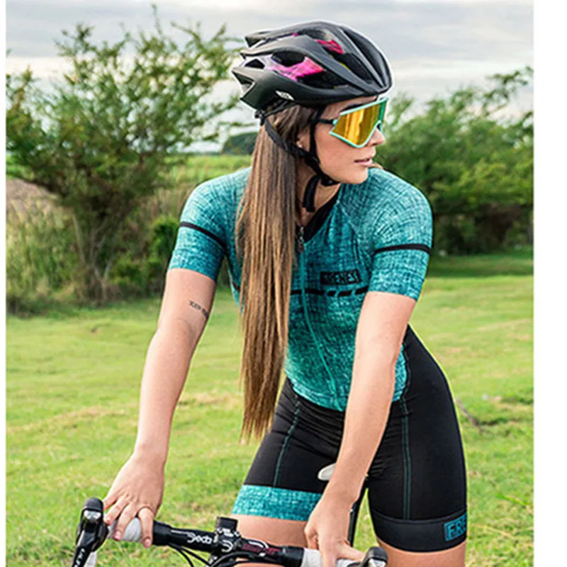 Pro Team триатлон костюм женский черный Велоспорт Джерси Skinsuit комбинезон Майо Одежда для велоспорта комплект с длинным рукавом