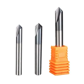

UCHEER 1pc 3 Flutes HRC45 Chamfer End Mill tool carbide steel countersink cnc drill bit