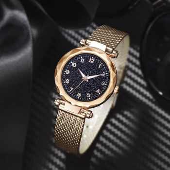 

Luminous Starry Sky Montre femme Women Watches Luxury Ore Glass Magnet Alloy Ladies Watch Roman Clock Quartz Watch Reloj mujer