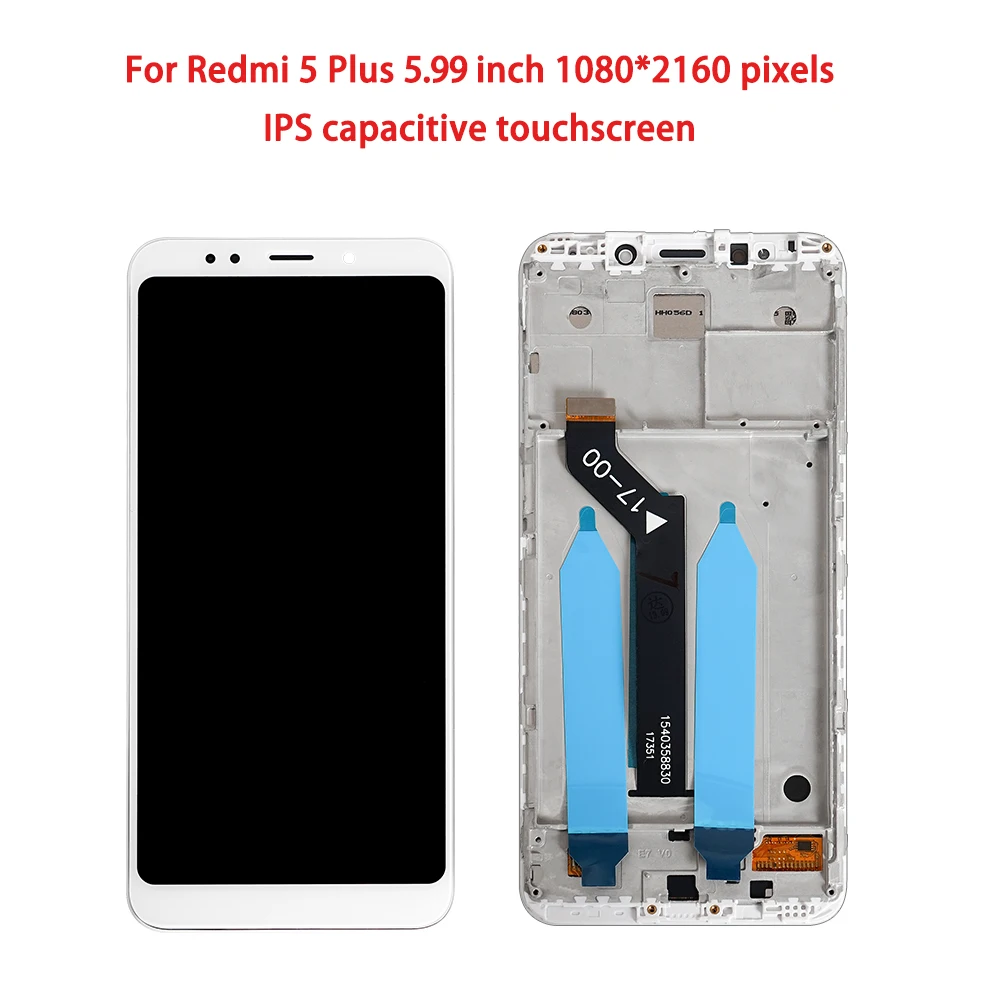 Оригинальный ЖК дисплей для Redmi 5 Plus сенсорный экран с рамкой замены MI телефона