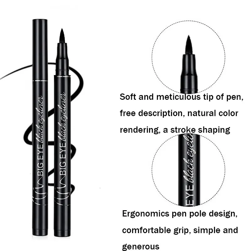 1PC Women Eyeliner Liquid Pen Waterproof Long Lasting Quick Drying Smooth Eye Liner Pen Pencil Cosmetic Lady Beauty Make Up Tool 1PC Women Eyeliner Liquid Pen Waterproof Long Lasting Quick Drying Smooth Eye Liner Pen Pencil Cosmetic Lady Beauty Make Up Tool