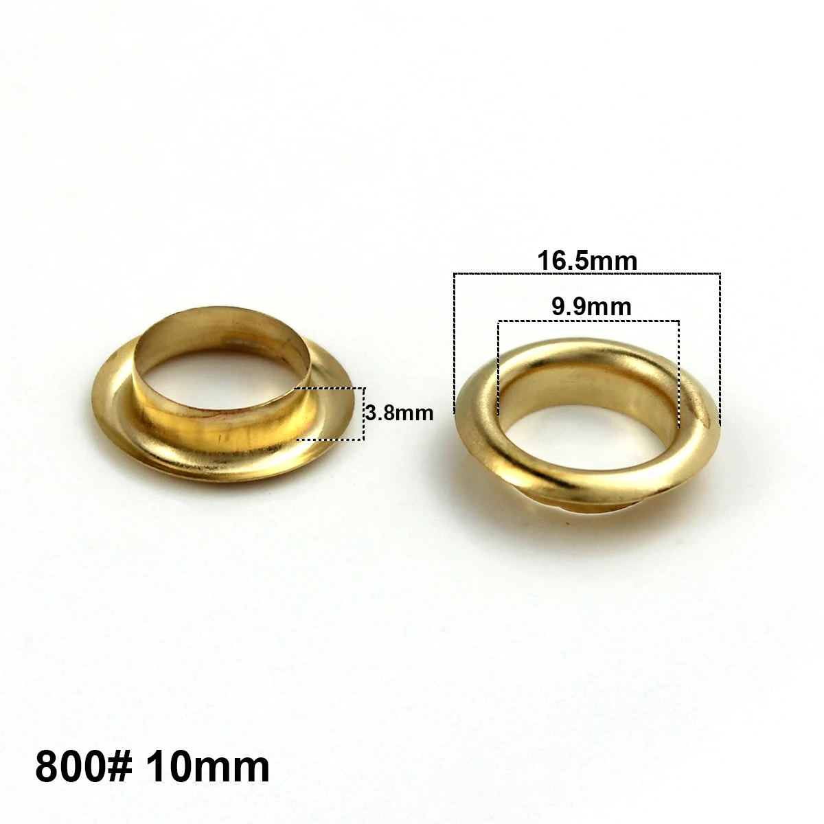 100sets 10mm brass eyelet with washer for shoes bag clothing leather belt hat