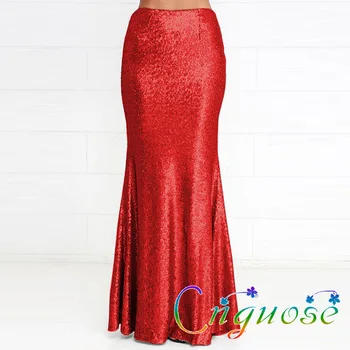 

2019 Big Plus Size Summer Fashion Female Sexy Tight Sequins Fishtail High Hip Ladies Skirt Night Club Sequin Skirts for Womens