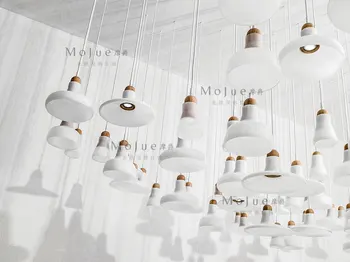 

Creative Nordic art shadow bar glass LED single head pendant lamp