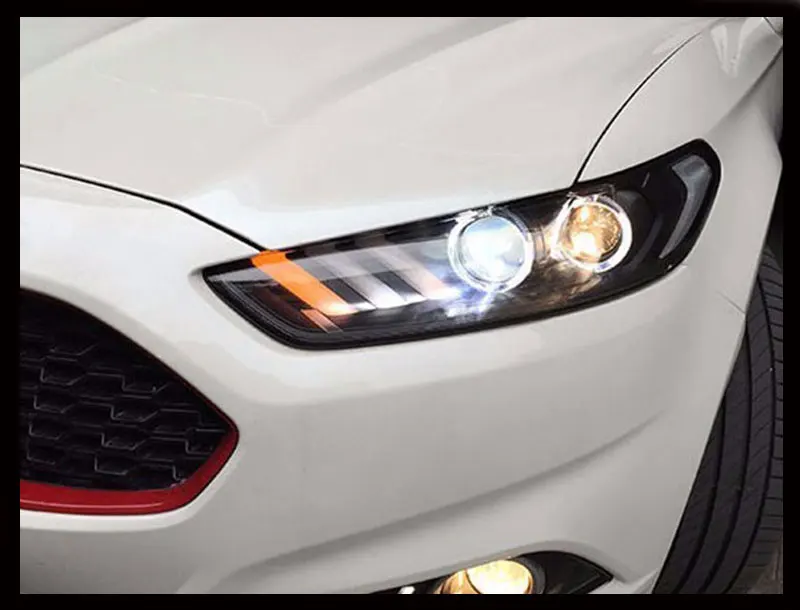 Автомобильный Стайлинг для Ford Fusion фары 2013- Mondeo DRL Mustang Дизайн Hid динамический сигнал биксенон светодиодный луч аксессуары