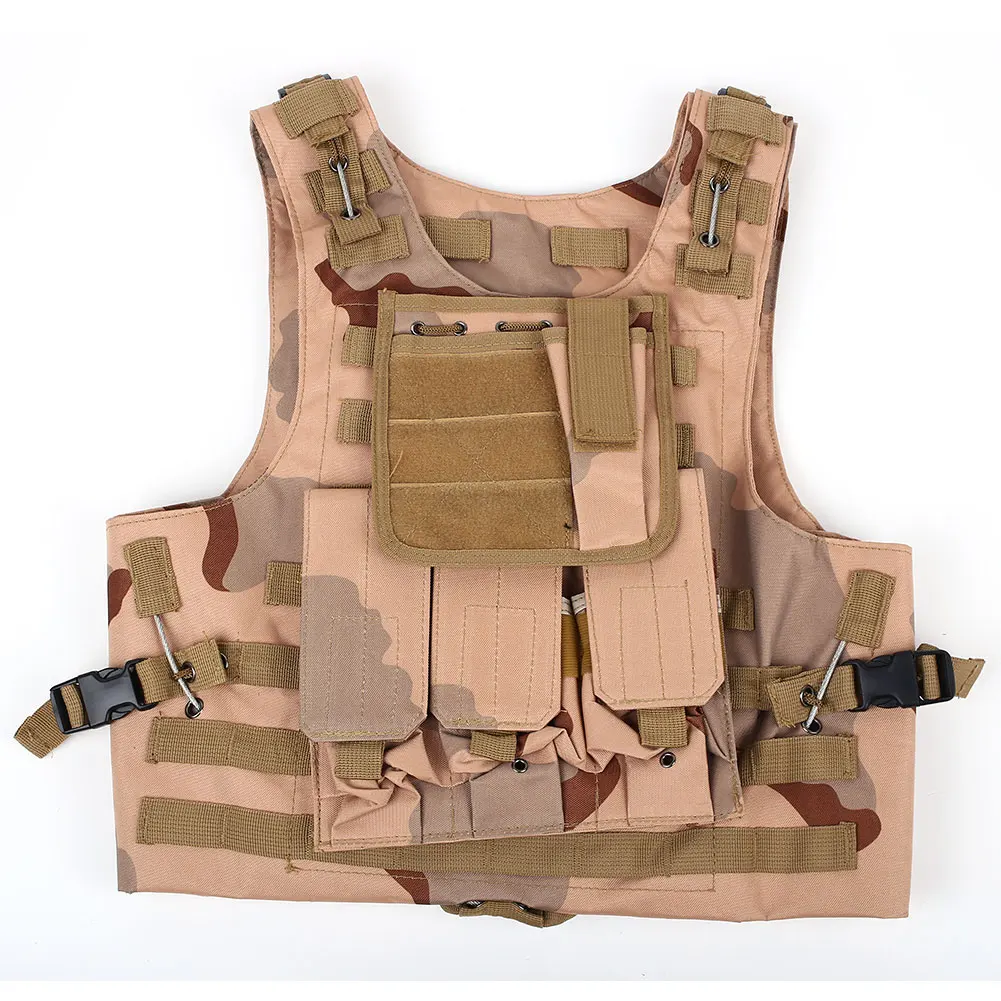 Tactical Vest Durable 3 Colors Nylon Combat Outdoor Protective Gear Field Survival Adventure Equipment Armed Forces Survive