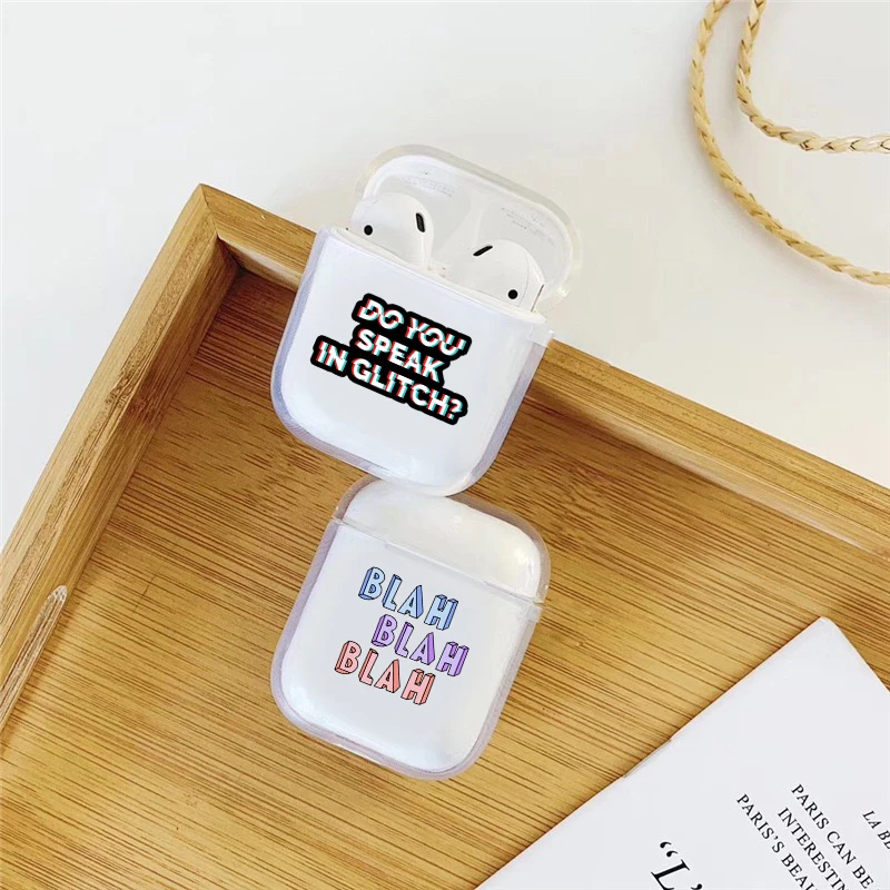 Simple Cute AirPods Case For Apple airpods Case Luxury Cartoon Hard Don't Touch Airpods Case in Bluetooth Earphone Accessories