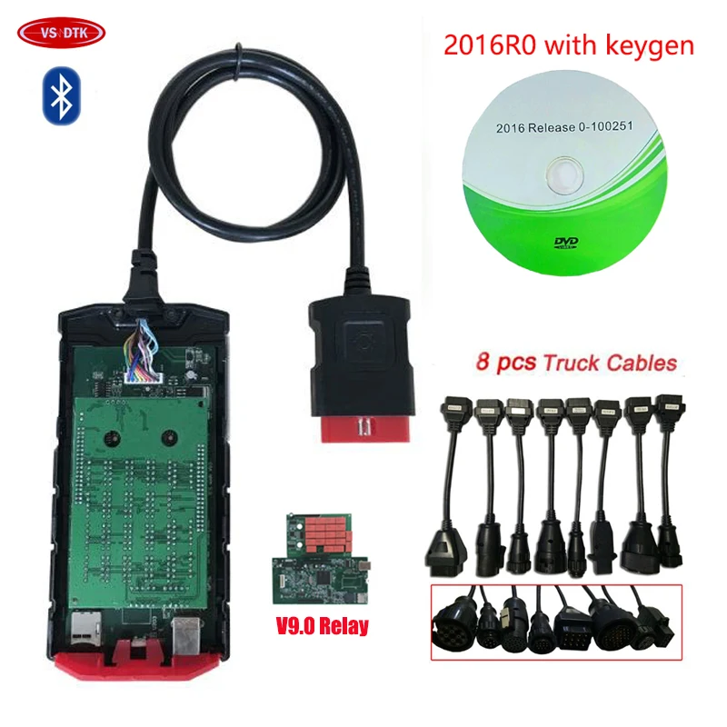 Obd сканер для delphis 2015R3 keygen/,00 bluetooth с V9.0 реле vd ds150e CDP+ полный 8 шт. автомобиль/грузовик кабель можно выбрать