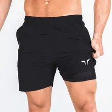 Новые модные повседневные спортивные шорты быстросохнущие дышащие беговые шорты для фитнеса двойные мужские пляжные шорты до колена шорты для бодибилдинга