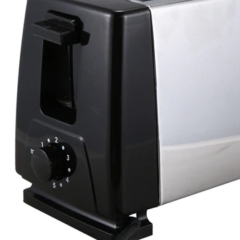 

Household Stainless Steel Toaster Double Slot Toaster Automatic Mini Breakfast Toast 2 Slice Heating Toaster-EU Plug