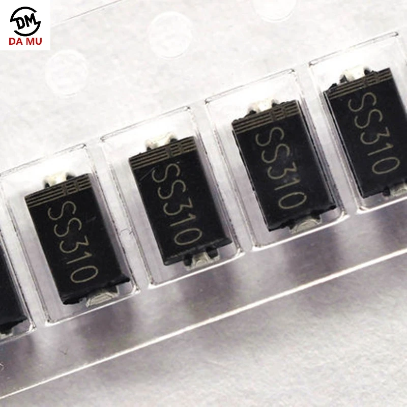 100pcs/lot SS310 SMD SR310 Schottky Barrier Rectifier Diode 3A 100V DO-214AC SMA | Электронные компоненты и