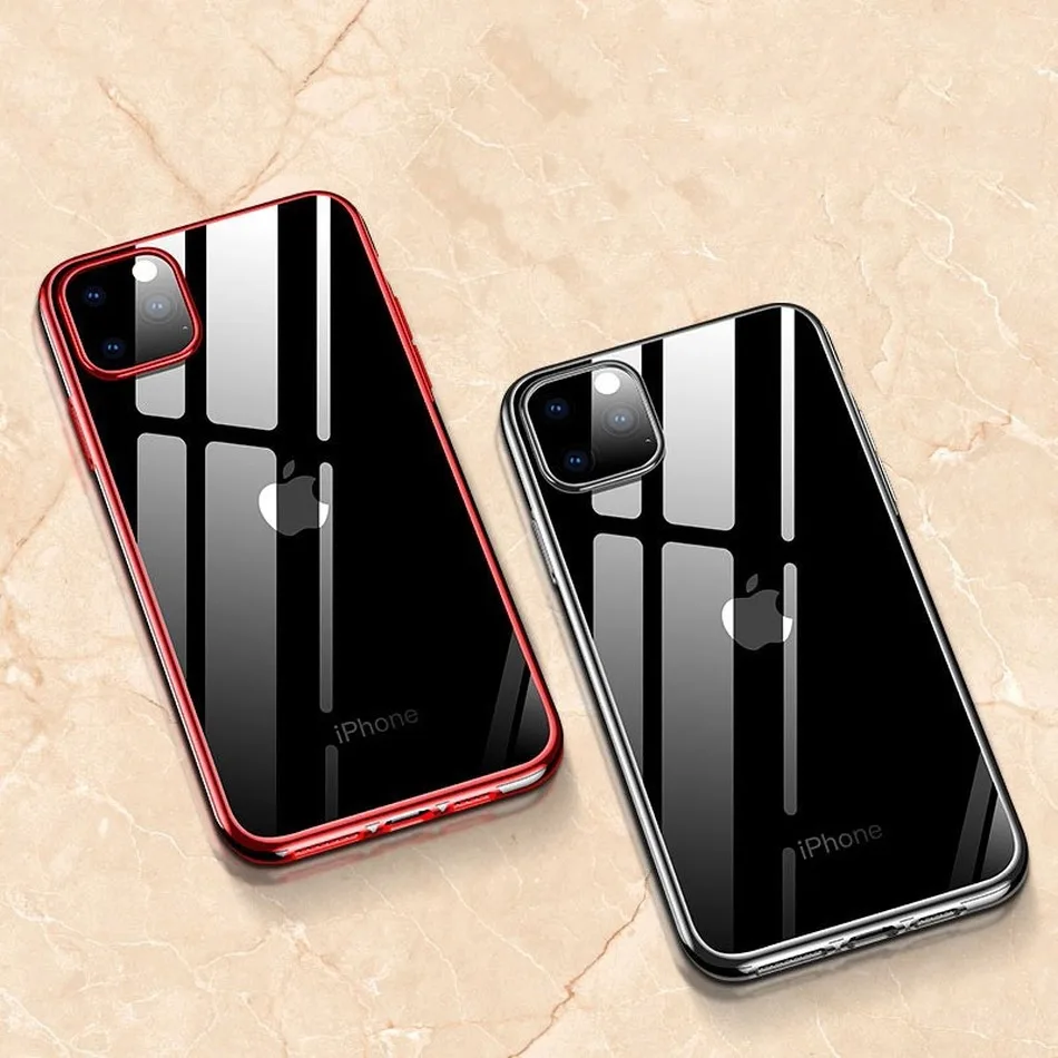 

Luxury Phone Case for IPhone 11 Case Transparent Soft Silicone Case Shockproof Clear Hybrid Cover for IPhone 11 Pro Max Coque