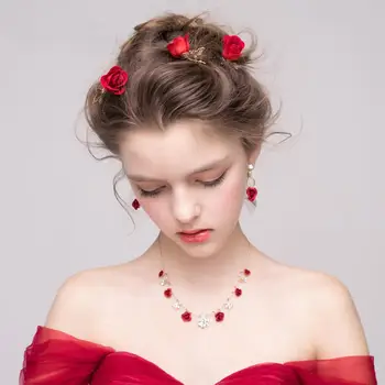 

4pcs Rose Flower Bridal Hair Pins Hair Accessories Wedding Party 10 X 5cm