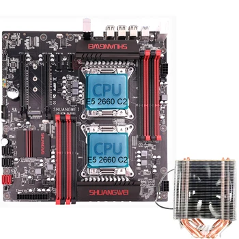 

X79 motherboard LGA 2011 with 2*E5 2660 C2 + 2*CPU Cooler