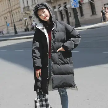 

NEW Winter Jacket Women Parka Coat Hooded Warm Thicken Padded Winter Women Jacket Loose Pockets Down Cotton Coat Female Q2038