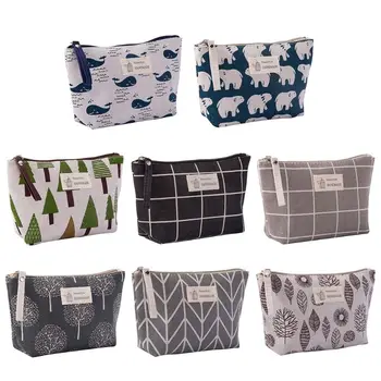 

Women Canvas Cosmetic Bag Makeup Toiletries Organizer Female Storage Clutch LX9F