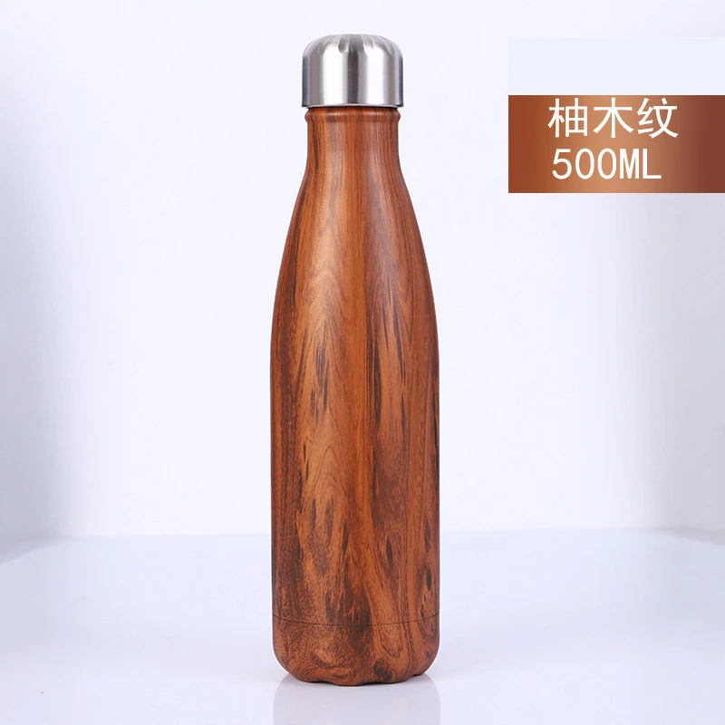 Черный Bottiglia Termica Bouteille Inox 500 мл детская бутылка Botella Agua Garrafinha термо Тыква - Цвет: Черный
